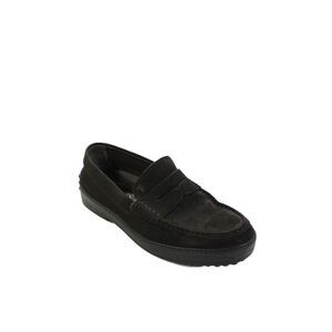 Tods Mens Slip On Round Toe Suede Loafers Dark Brown Size 5